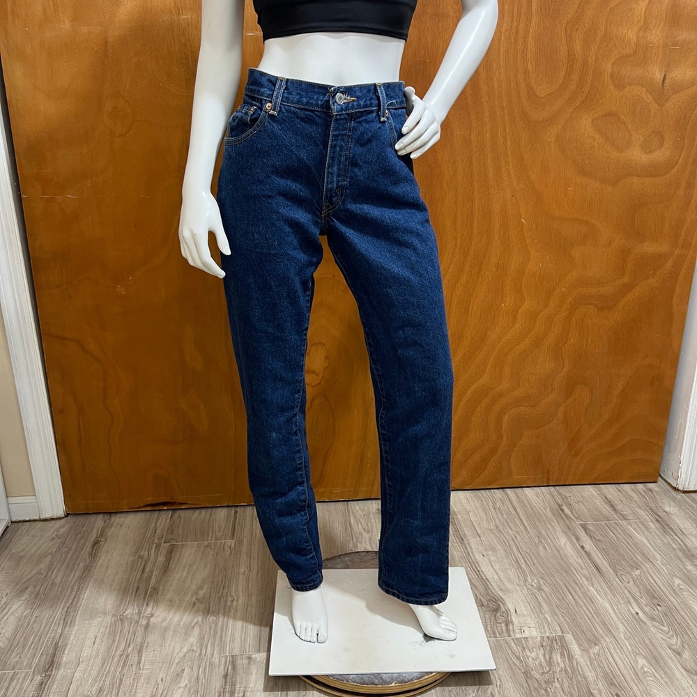 Vintage Levis 550 Jean Women 6 Long High Rise Relaxed Tapered Leg Dark Wash 2004